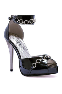 Ellie Shoes 428 CUFF Fashion Sandal in Black Patent from SexyShoes.com