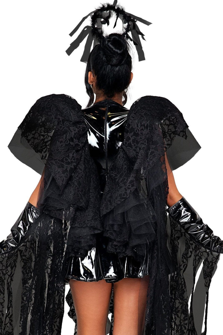 Roma Costumes 4pc Angel of Darkness in Black 