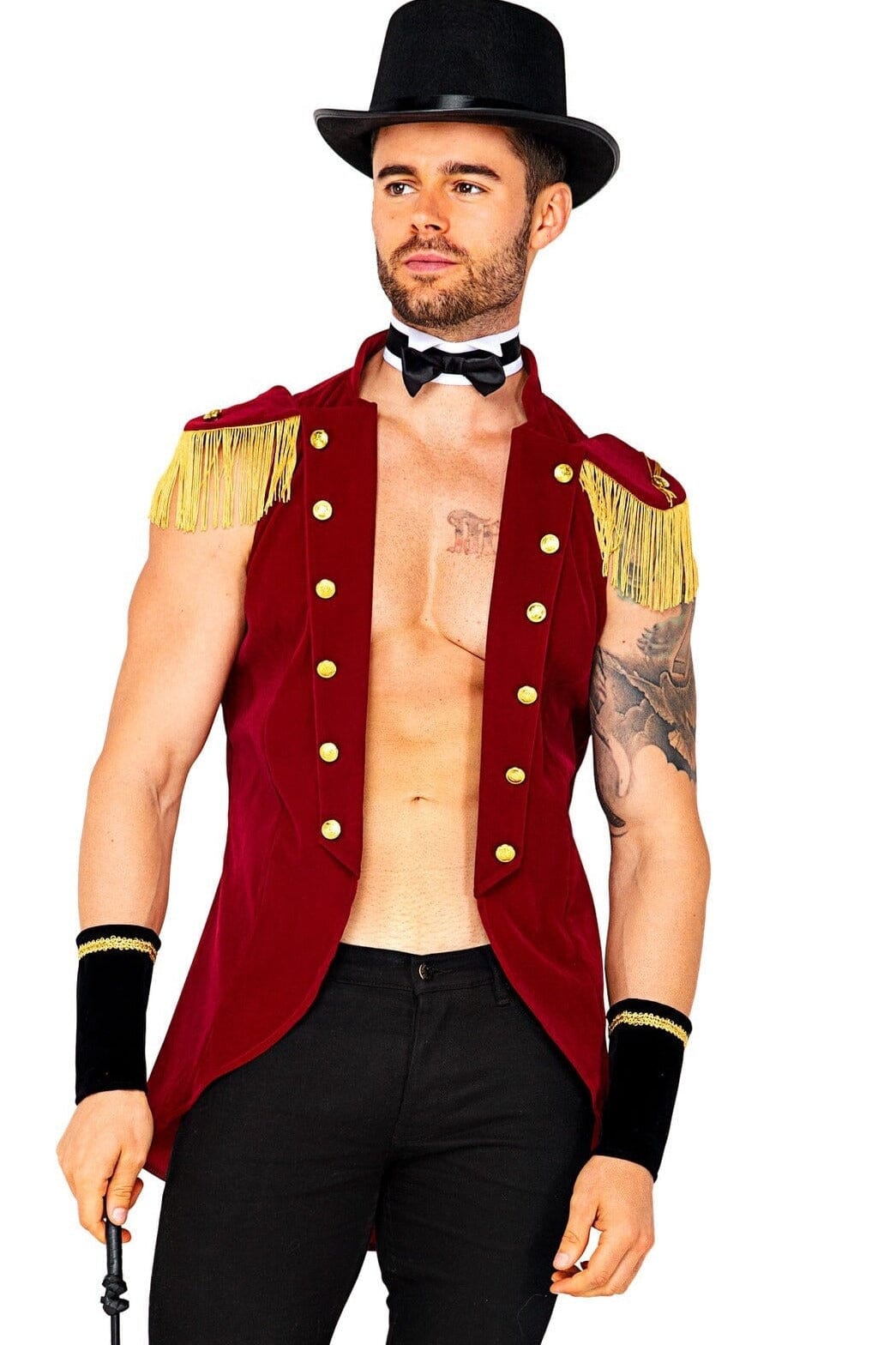 4pc Big Top Master-Circus Costumes-Roma Costumes-Red-L-SEXYSHOES.COM