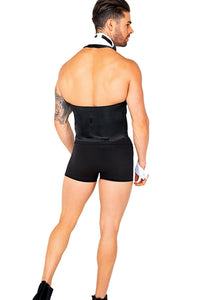 Roma Costumes 4pc Butler Beefcake in Black 