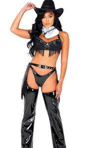 4pc Midnight Gunslinger Cowgirl-Western Costumes-Roma Costumes-SEXYSHOES.COM