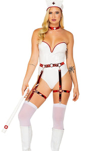 Roma Costumes 4pc Naughty Nurse in White 
