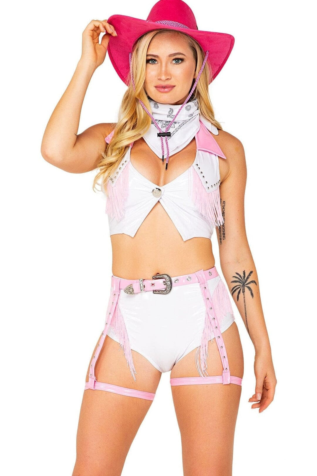 Roma Costumes 4pc Saddle Up Diva in White  from SexyShoes.com