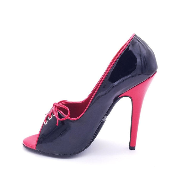 5'' Pump Open Toe | Black Multi Patent-Footwear-Sexyshoes Brand-SEXYSHOES.COM