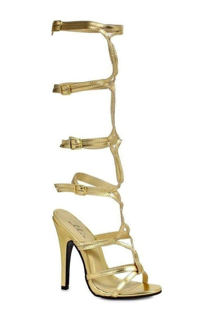 510-SEXY Sandal | Gold Faux Leather-Ellie Shoes-Gold-Sandals-SEXYSHOES.COM