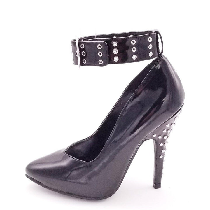 511-Anita 5" Closed Toe Pump with Rivets-Footwear-Ellie Brand-6-BLACK-PATENT-SEXYSHOES.COM