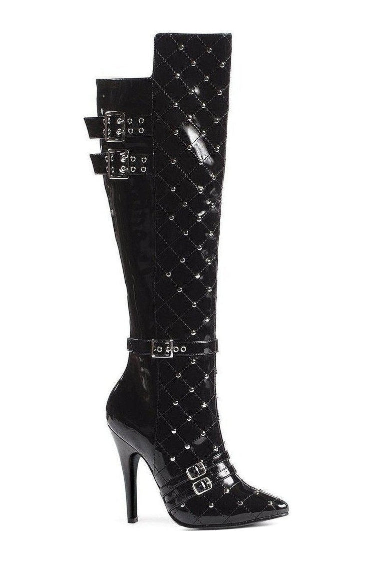 Ellie Shoes 511 GWEN Knee Boot in Black Patent from SexyShoes.com