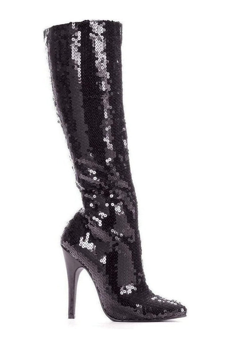 511-TIN Knee Boot | Black Patent-Ellie Shoes-Black-Knee Boots-SEXYSHOES.COM