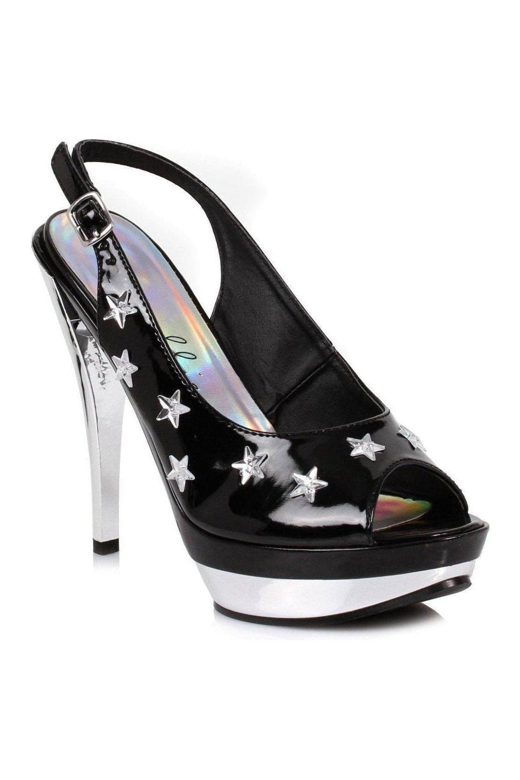 Ellie Shoes 515 SKYLAR Fashion Sandal in Black Patent from SexyShoes.com