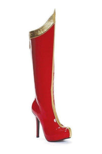 Ellie Shoes 517 COMET Costume Boot in Red Patent from SexyShoes.com