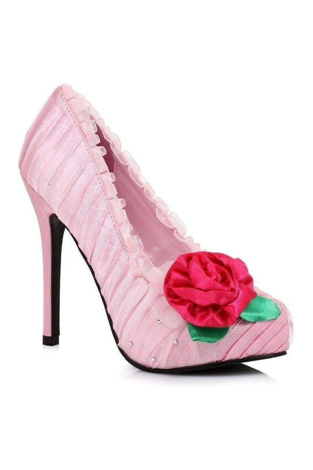 517-PENELOPE Costume Pump | Pink Genuine Satin-Ellie Shoes-SEXYSHOES.COM