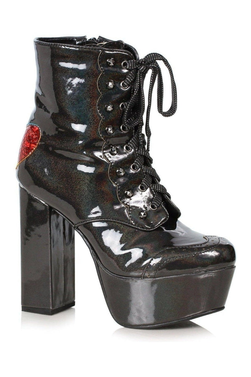 Ellie Shoes 520 BELLINI Festival Boot in Black Faux Leather from SexyShoes.com