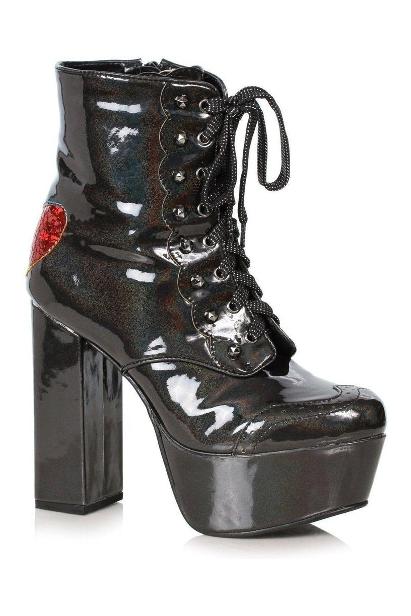 520-BELLINI Festival Boot | Black Faux Leather-Ellie Shoes-SEXYSHOES.COM