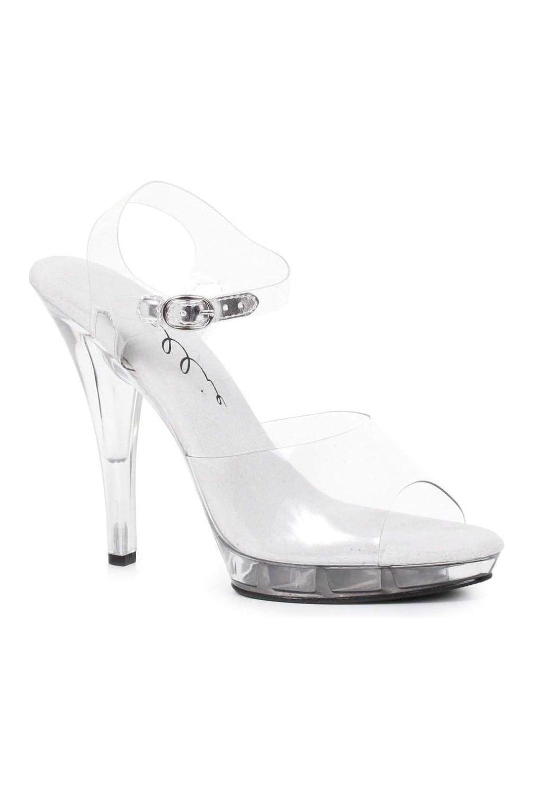 Ellie Shoes 521 BROOK W Sandal in Clear Vinyl from SexyShoes.com