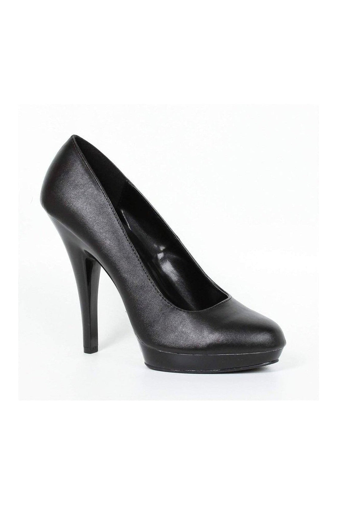Ellie Shoes 521 FEMME W Pump in Black Faux Leather from SexyShoes.com