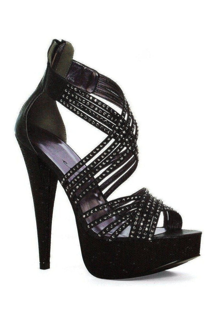 532-MIA Sandal | Black Patent-Ellie Shoes-SEXYSHOES.COM