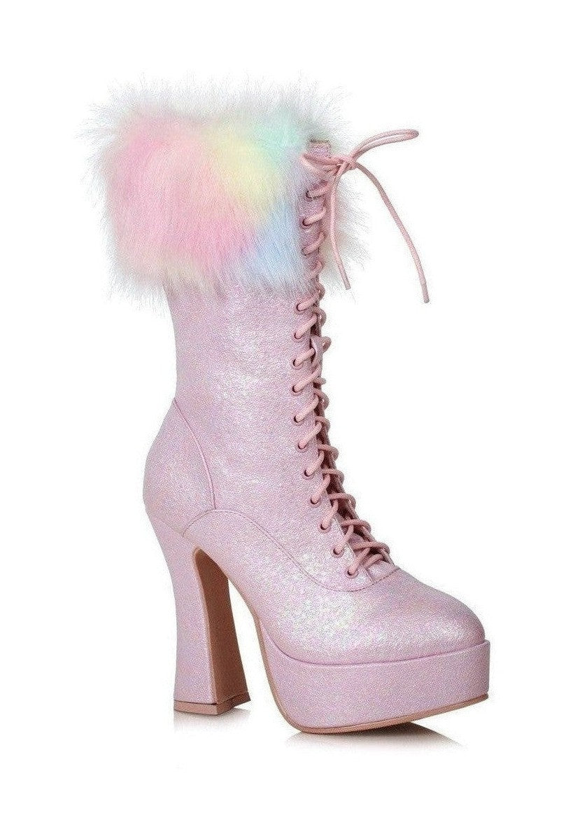 557-NORA Festival Boot | Pink Faux Leather-Ellie Shoes-SEXYSHOES.COM