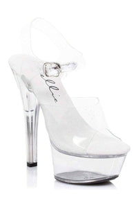 Ellie Shoes 601 BROOK Platform Sandal in Clear Vinyl from SexyShoes.com