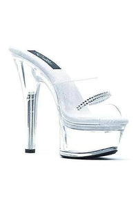 Ellie Shoes 601 JESSE Platform Slide in Clear Vinyl from SexyShoes.com