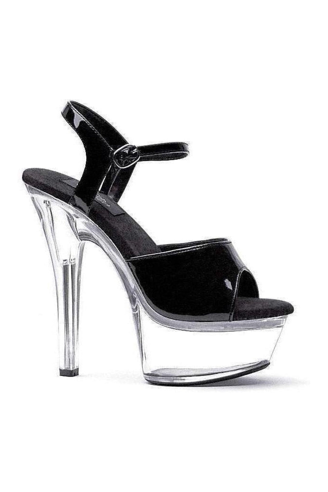 601-JULIET-C Platform Sandal | Black Patent-Ellie Shoes-Black-Sandals-SEXYSHOES.COM
