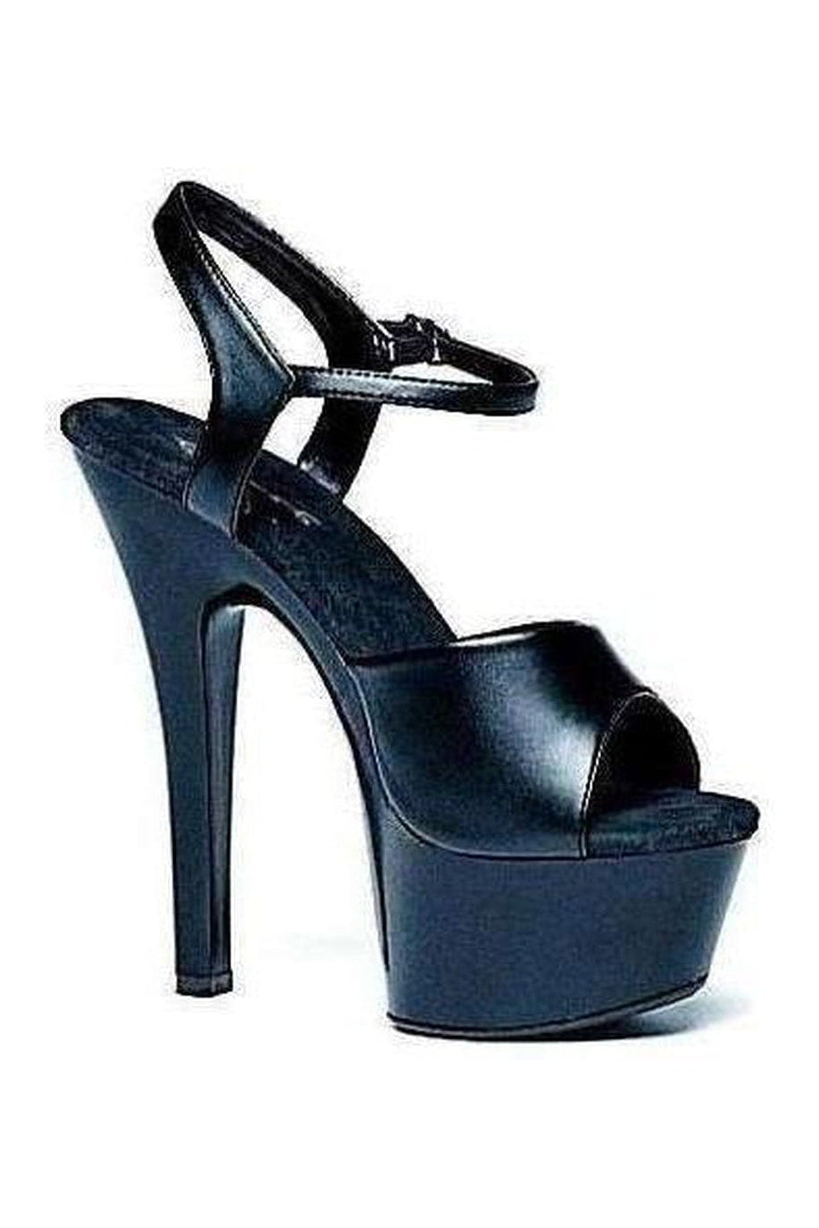 601-JULIET-R Platform Sandal | Black Leather-Ellie Shoes-Black-Sandals-SEXYSHOES.COM