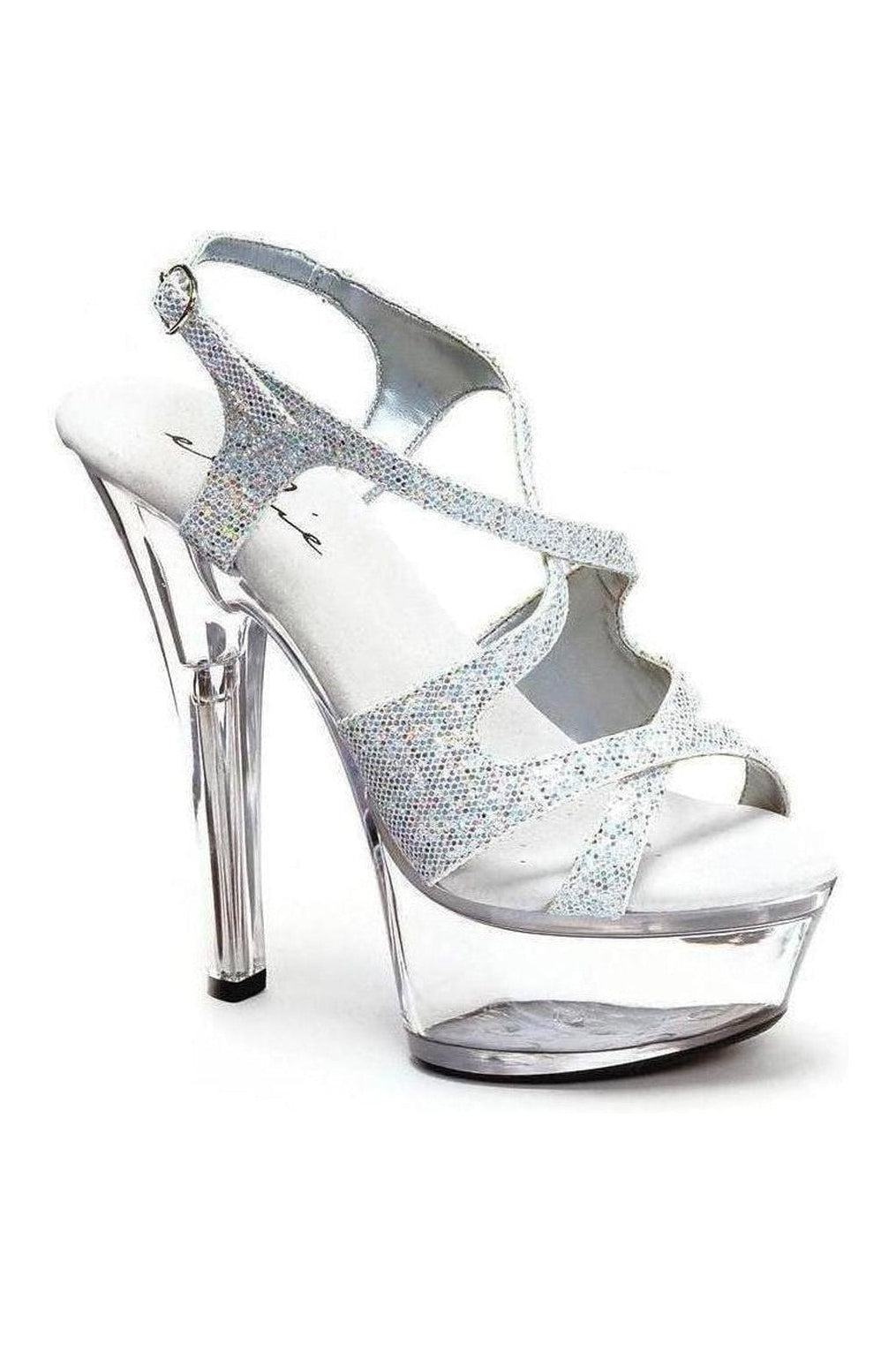 601-LANCE-G Sandal | Silver Satin-Ellie Shoes-SEXYSHOES.COM