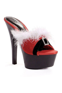 Ellie Shoes 601 PLUSH Slide in Black Patent from SexyShoes.com
