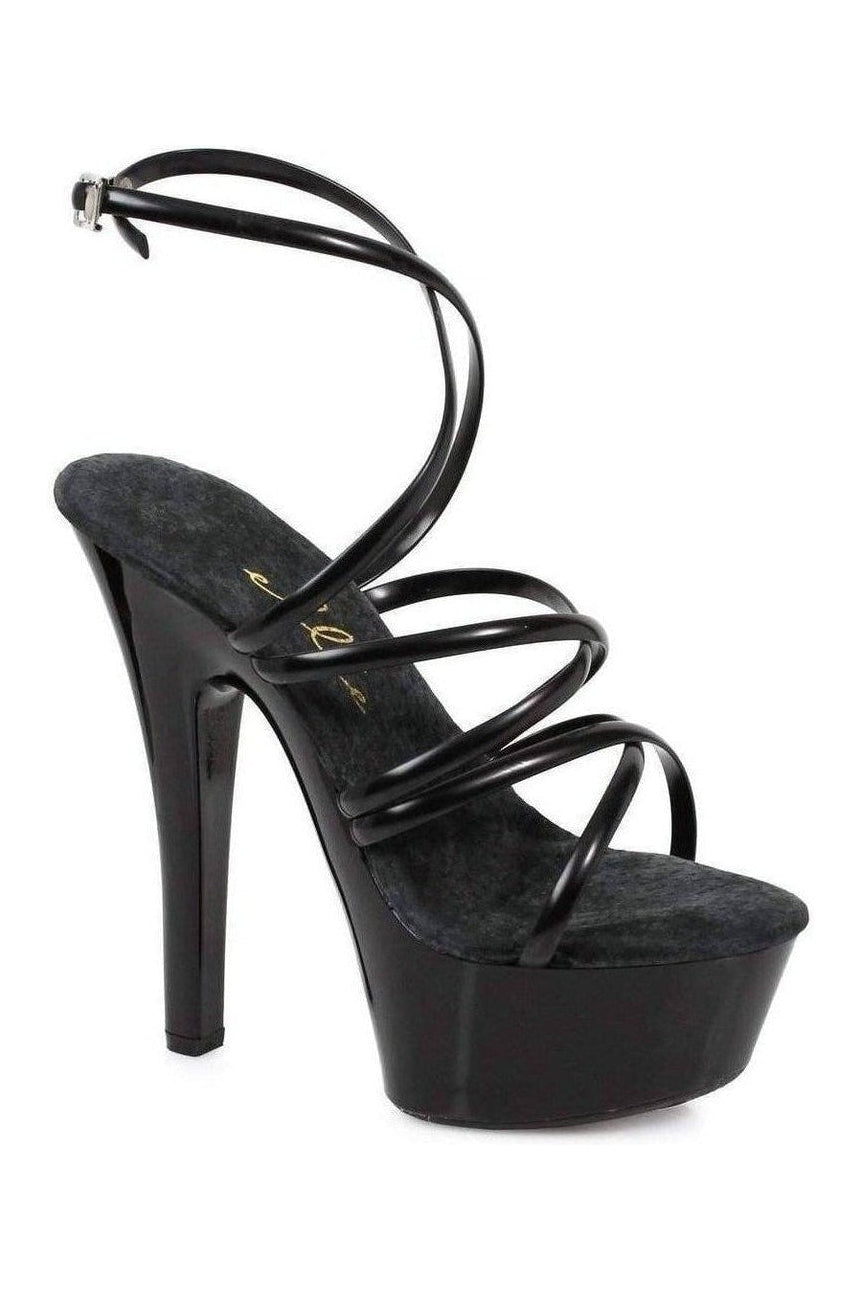 Ellie Shoes 601 SOPHIA Platform Sandal in Black Patent from SexyShoes.com