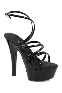 Ellie Shoes 601 SOPHIA Platform Sandal in Black Patent from SexyShoes.com