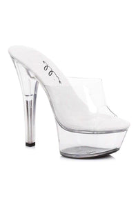 Ellie Shoes 601 VANITY Platform Slide in Clear Vinyl from SexyShoes.com