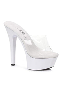 Ellie Shoes 601 VANITY Platform Slide in Clear Vinyl from SexyShoes.com