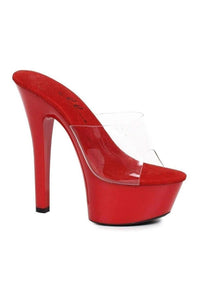 Ellie Shoes 601 VANITY Platform Slide in Clear Vinyl from SexyShoes.com