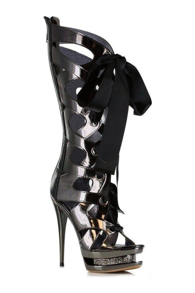 603-TEAGAN Boot | Black Patent-Ellie Shoes-SEXYSHOES.COM
