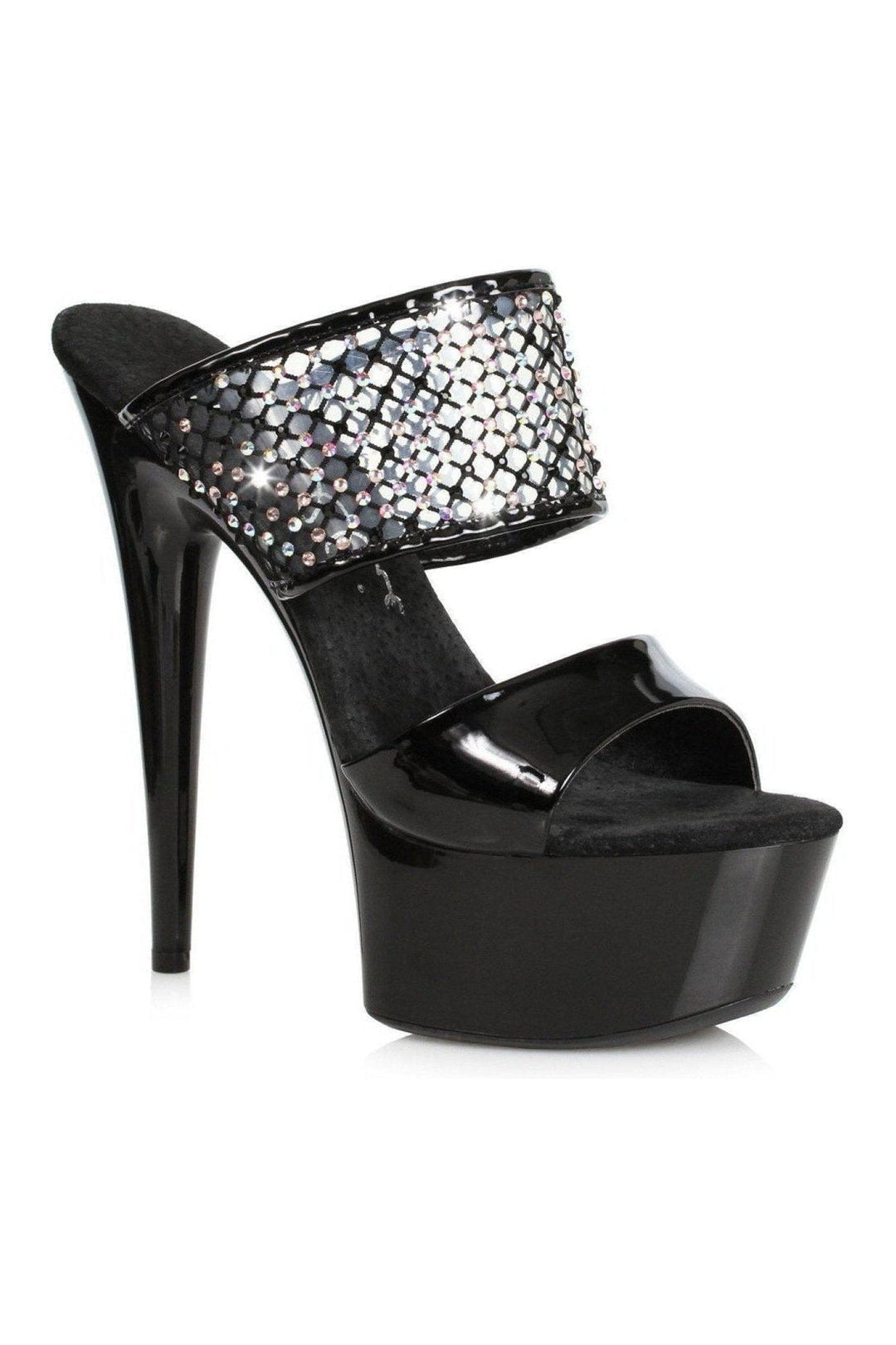 609-AILEEN Stripper Slide | Black Patent-Ellie Shoes-SEXYSHOES.COM