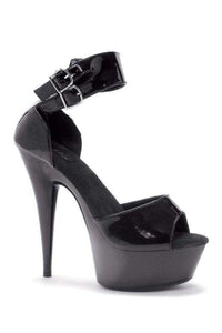 Ellie Shoes 609 ALIYA Platform Sandal in Black Patent from SexyShoes.com