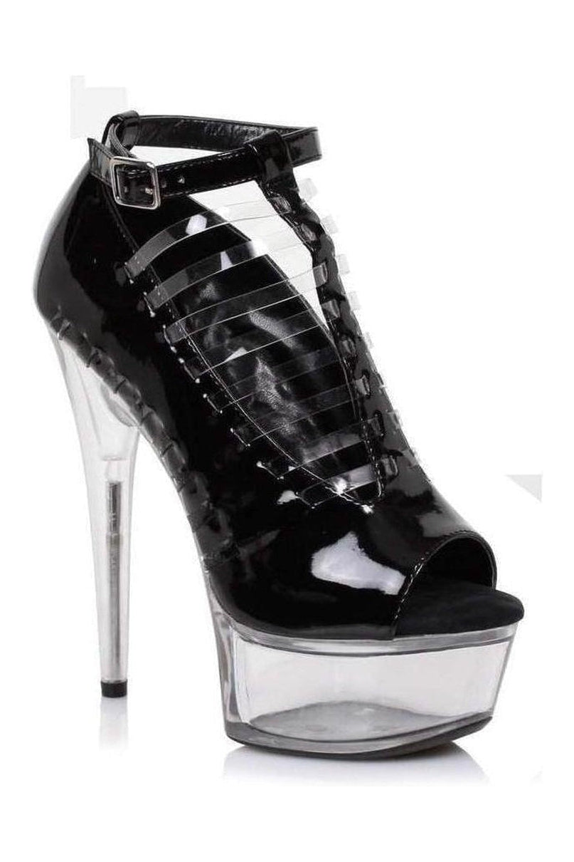 609-AMBER Platform Pump | Black Patent-Ellie Shoes-Black-Pumps-SEXYSHOES.COM