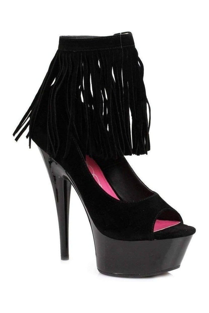 Ellie Shoes 609 APONI Platform Pump in Black Velvet from SexyShoes.com