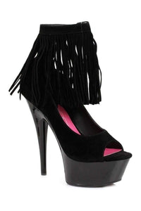 Ellie Shoes 609 APONI Platform Pump in Black Velvet from SexyShoes.com