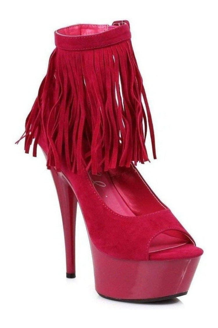 Ellie Shoes 609 APONI Platform Pump in Fuchsia Velvet from SexyShoes.com