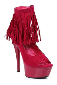 Ellie Shoes 609 APONI Platform Pump in Fuchsia Velvet from SexyShoes.com