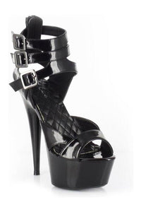 Ellie Shoes 609 ATHENA Platform Sandal in Black Patent from SexyShoes.com