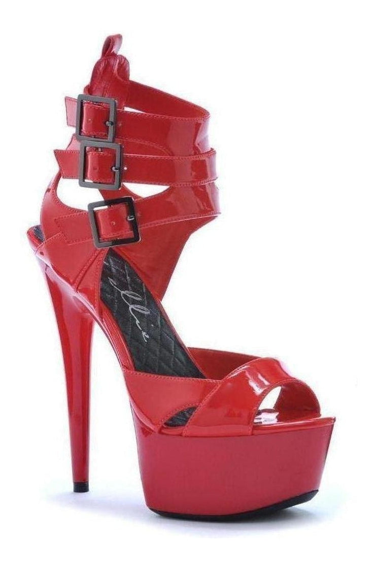 609-ATHENA Platform Sandal | Red Patent-Ellie Shoes-Red-Sandals-SEXYSHOES.COM