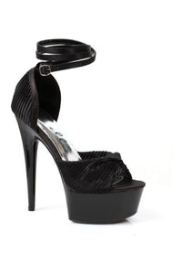 Ellie Shoes 609 CHIFFON Platform Sandal in Black Patent from SexyShoes.com