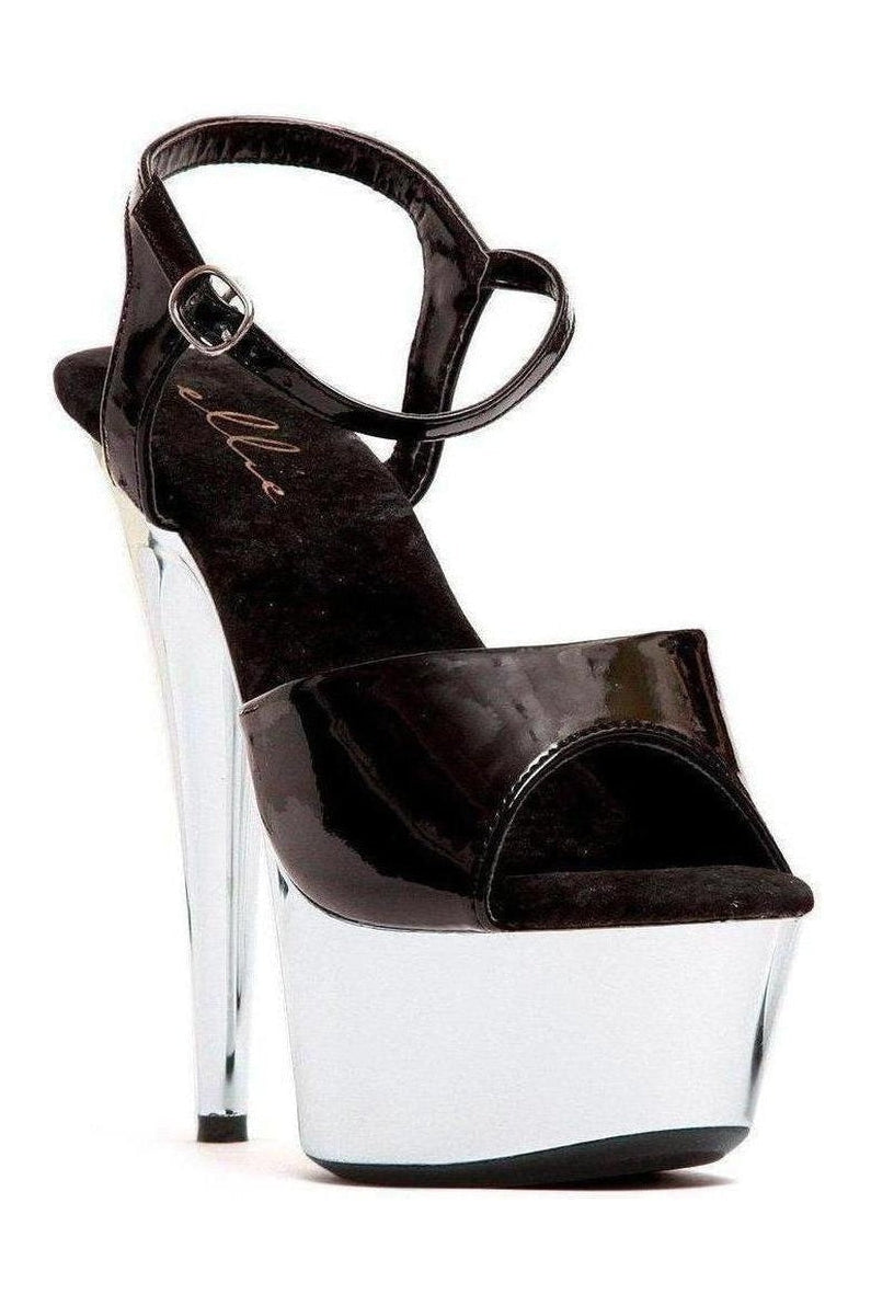 609-CHROME Platform Sandal | Black Multi Patent-Ellie Shoes-Multi-Sandals-SEXYSHOES.COM