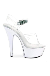Ellie Shoes 609 CHROME Platform Sandal in Clear Vinyl