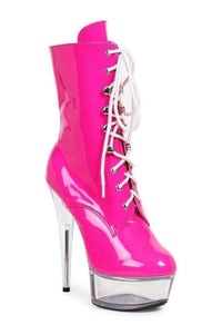 Ellie Shoes 609 DIANA Ankle Boots in Fuchsia Patent from SexyShoes.com