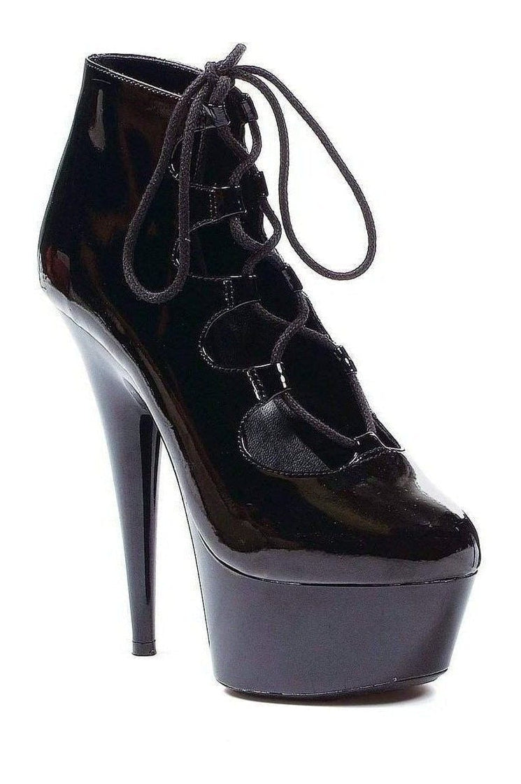 609-EDGY Ankle Boots | Black Patent-Ellie Shoes-Black-Ankle Boots-SEXYSHOES.COM