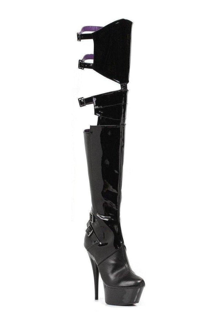 Ellie Shoes 609 FELICIA Platform Boot in Black Patent from SexyShoes.com