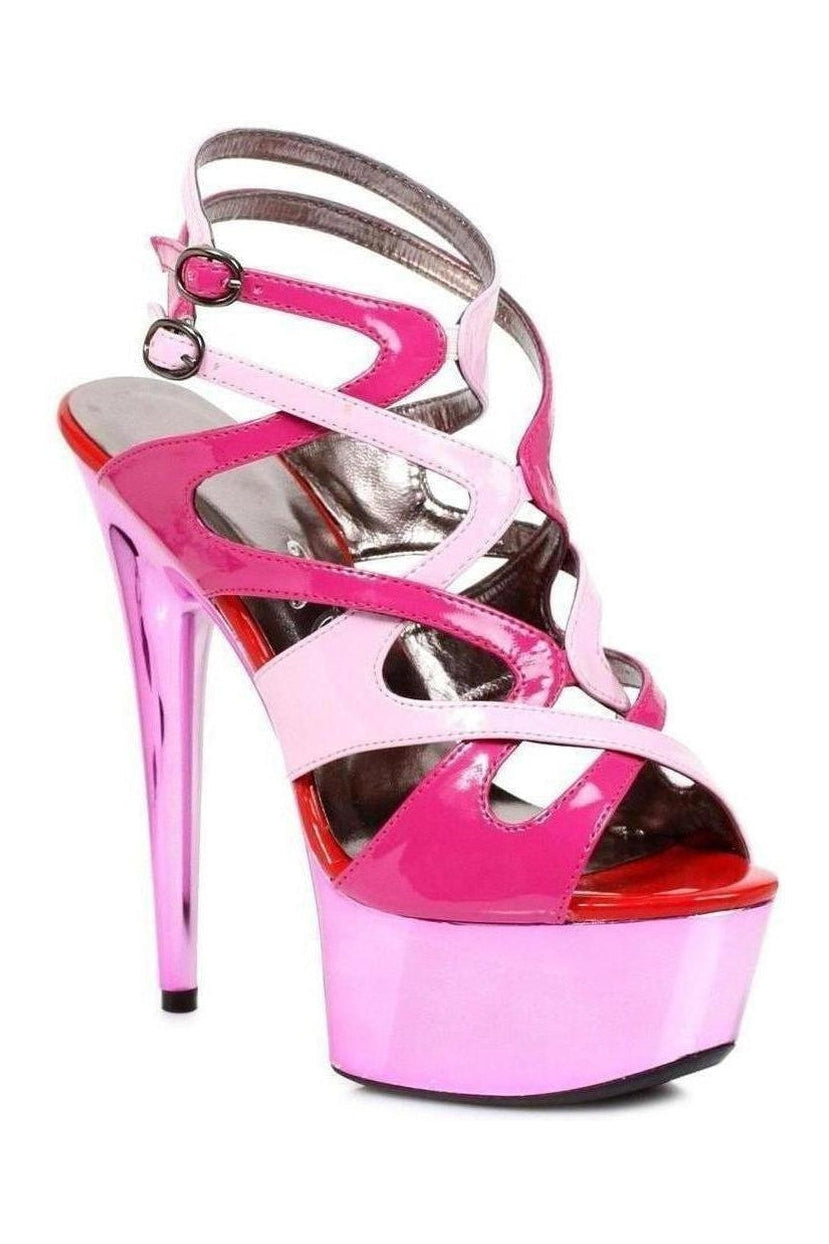609-GUAVA Platform Sandal | Pink Patent-Ellie Shoes-Pink-Sandals-SEXYSHOES.COM