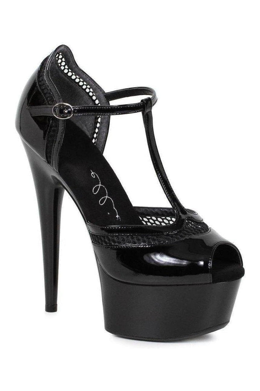 Ellie Shoes 609 HAILEY Platform Pump in Black Patent from SexyShoes.com
